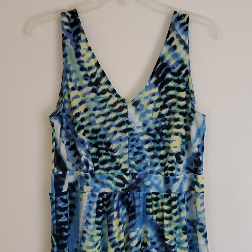 Westloop Watercolor Print Maxi Dress XL